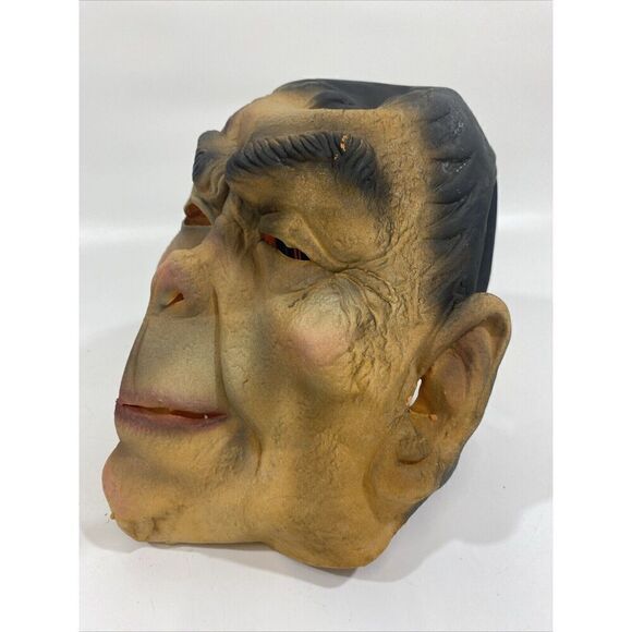 Vintage 80s Latex Face/head costume Mask Made In Sri Lanka Zombie Man - Picture 3 of 10